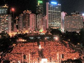 H.K. marks anniversary of Tiananmen Square massacre